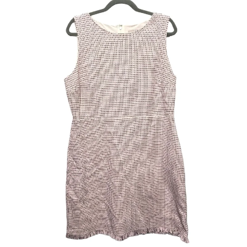 Dress Casual Short By Loft In Pink & White, Size: 12