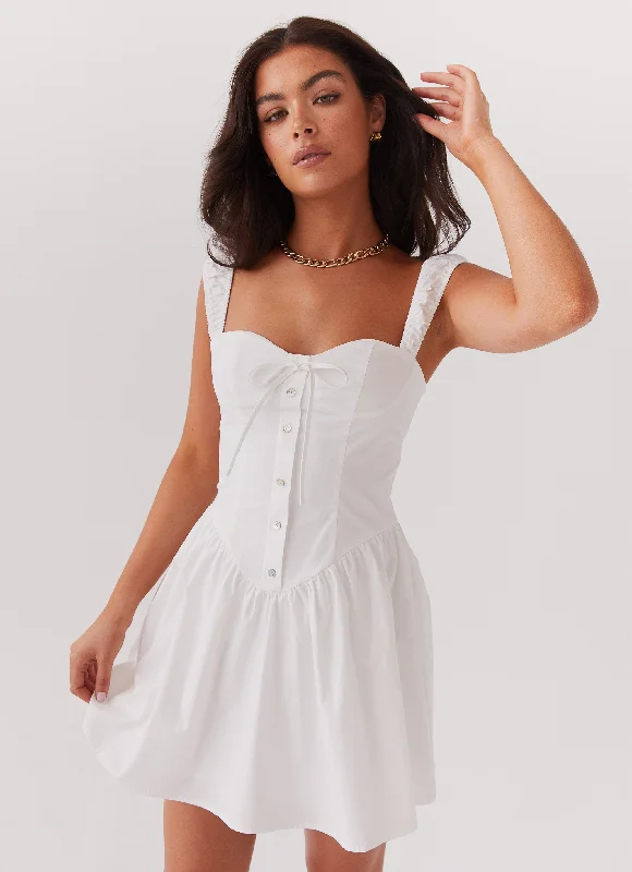 Rebel Heart Corset Dress - White