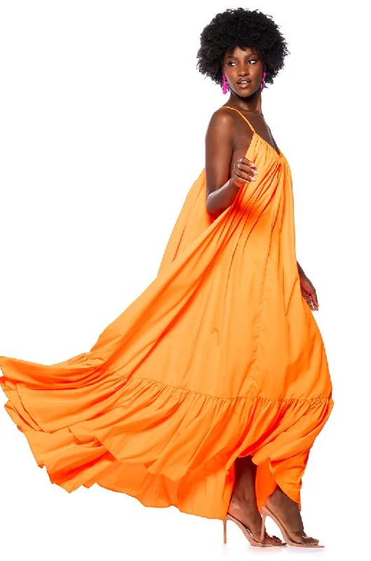 CAPRI MAXI SUN DRESS IN ORANGE