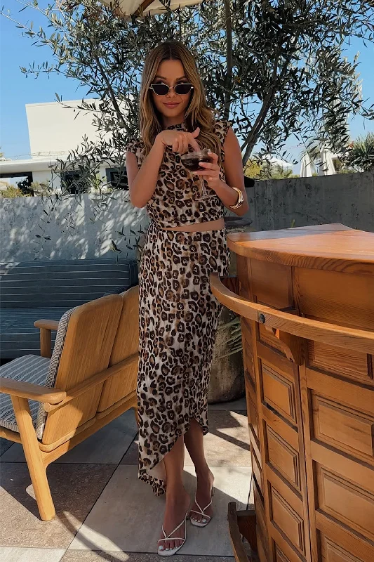 Mila Leopard Maxi Skirt