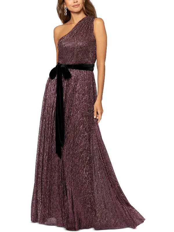 Womens Shimmer Maxi Evening Dress