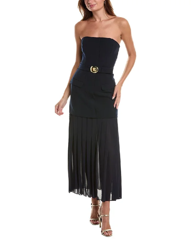 Nicholas womens  Reagan Maxi Dress, 0, Navy