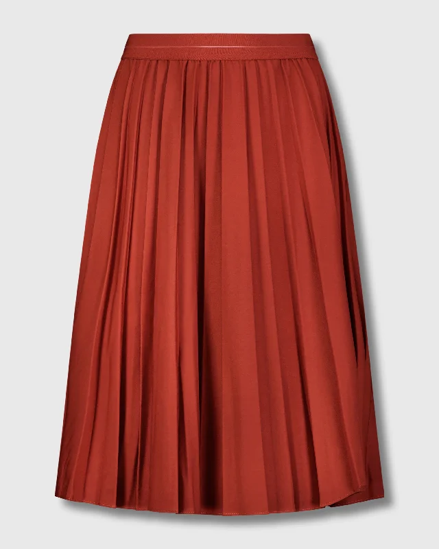 PLEATED SKIRT 24"-BURNT RUST