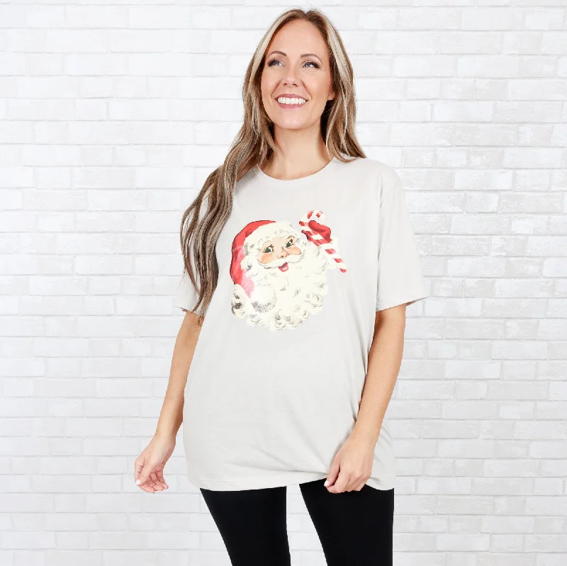 Santa Claus Is Coming To Town Tee, Heather Dust