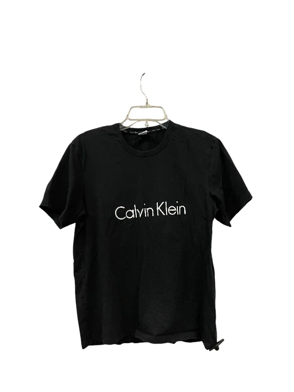 Top Short Sleeve Basic By Calvin Klein In Black, Size: M