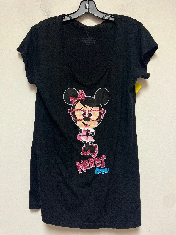 Top Short Sleeve Basic By Disney Store In Black, Size: L