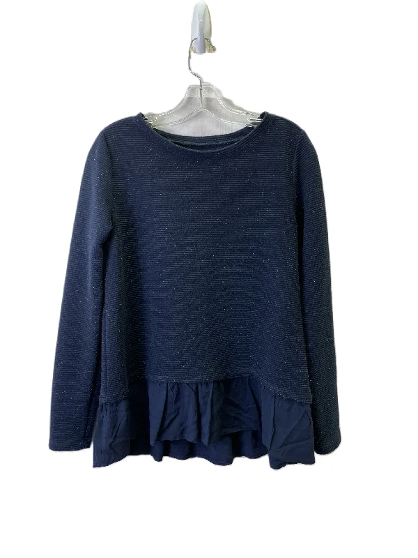 Top Short Sleeve Basic By Loft In Navy, Size: S