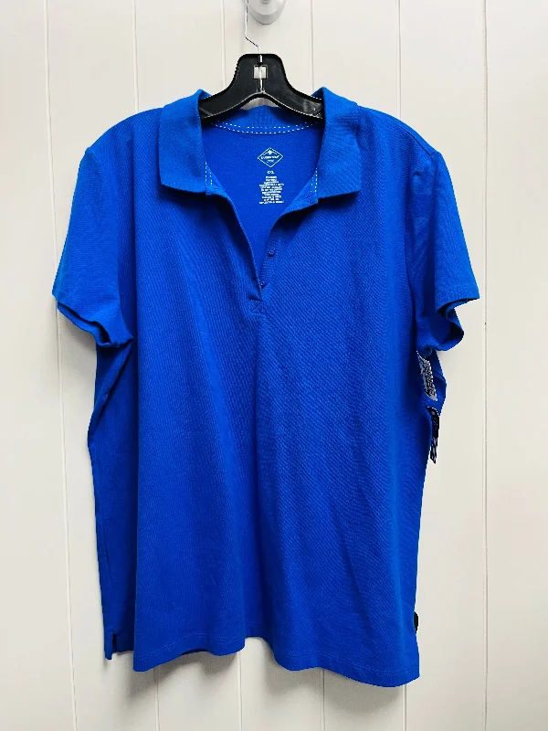 Top Short Sleeve Basic By St Johns Bay In Blue, Size: Xxl