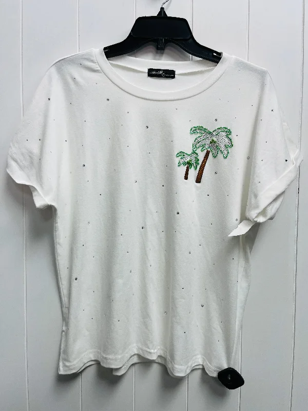 Top Short Sleeve By Clothes Mentor In Green & White, Size: Xl