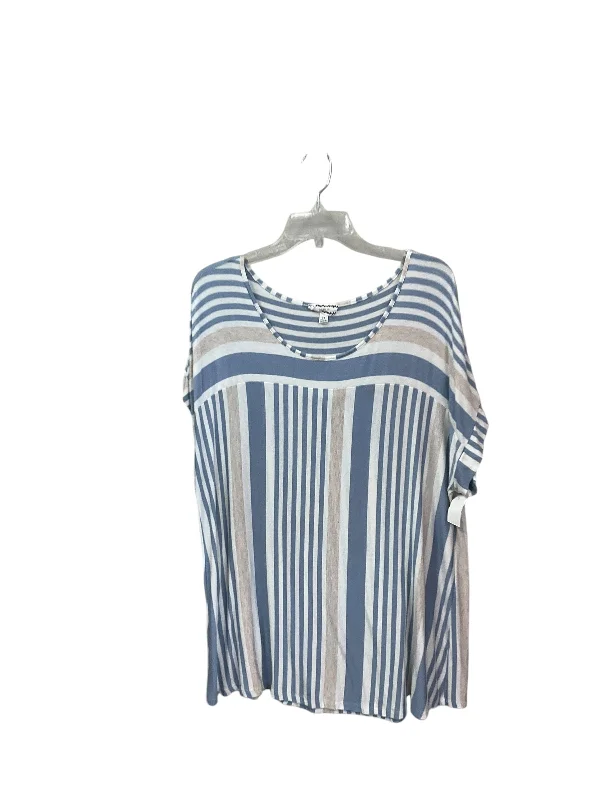 Top Short Sleeve By Clothes Mentor In Striped Pattern, Size: 2x