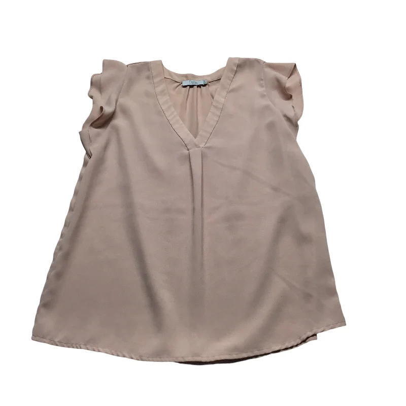 Top Short Sleeve By Dalia In Pink, Size: L