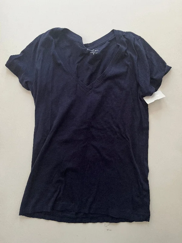 Top Short Sleeve By J Crew In Navy, Size: S