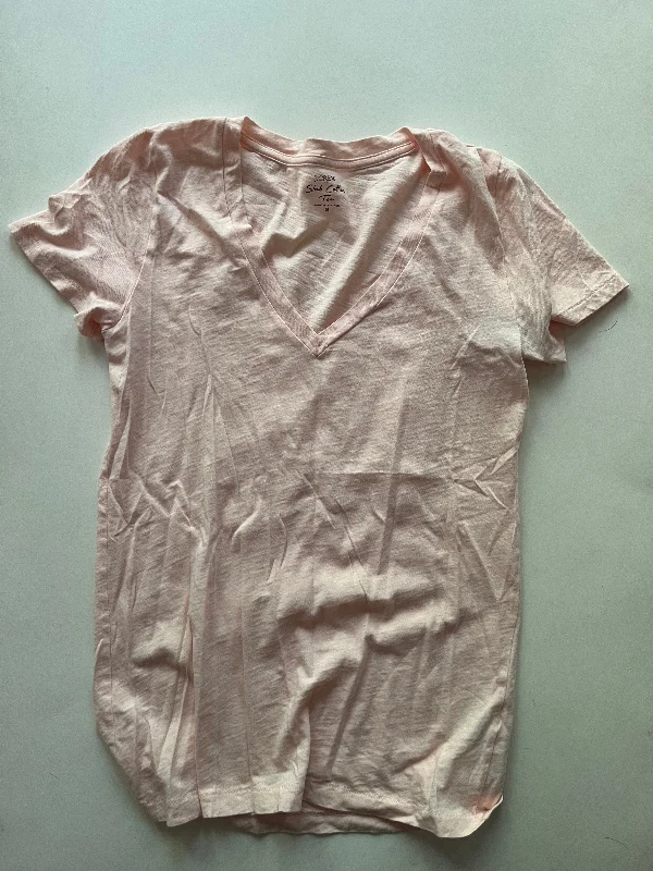 Top Short Sleeve By J Crew In Peach, Size: S