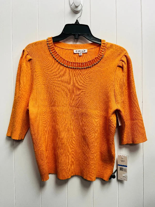 Top Short Sleeve By Nanette By Nanette Lepore In Orange, Size: Xl