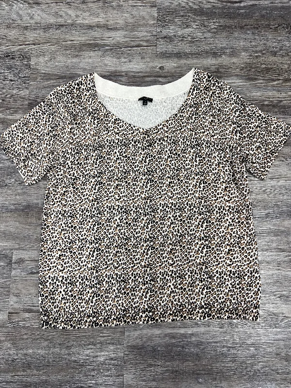 Top Short Sleeve By Talbots In Animal Print, Size: 1x