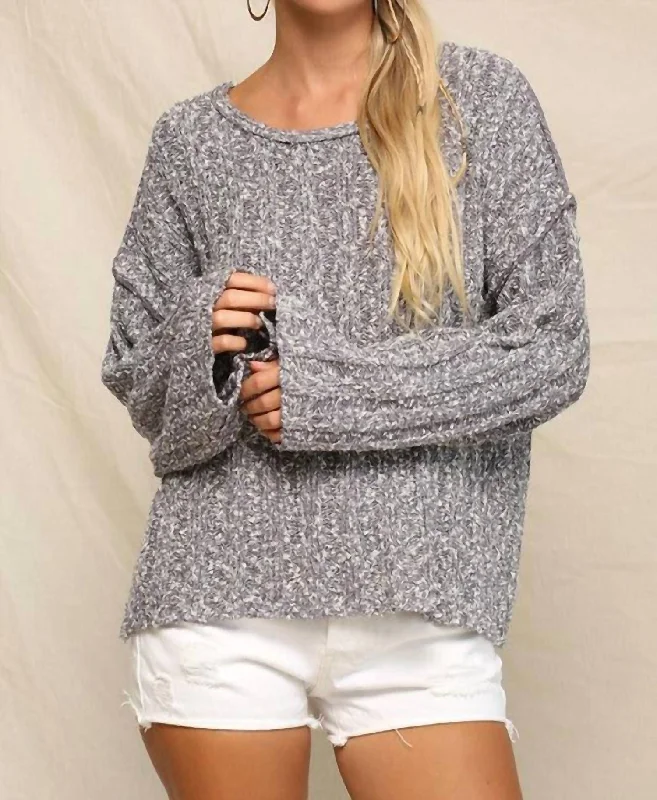 Addison Oversized Sweater In Grey