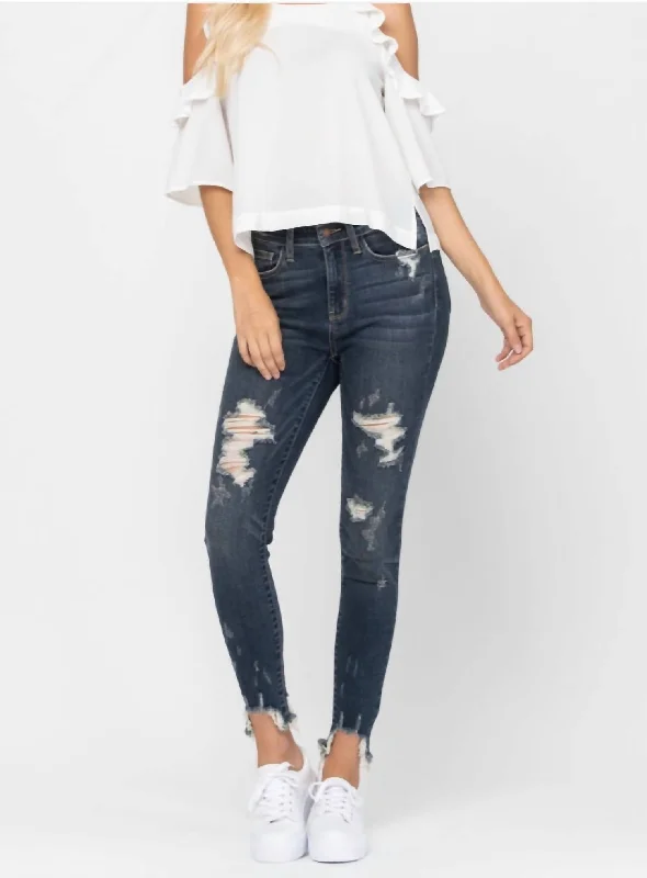 All Over Skinny Jean In Dark Wash