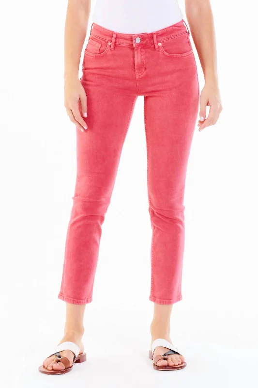 Blaire Slim Straight Jeans In Hibiscus