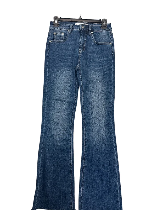 Jeans Flared By Clothes Mentor In Blue Denim, Size: 0