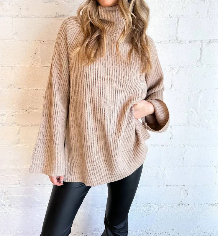 Winter Wonder Sweater In Tan