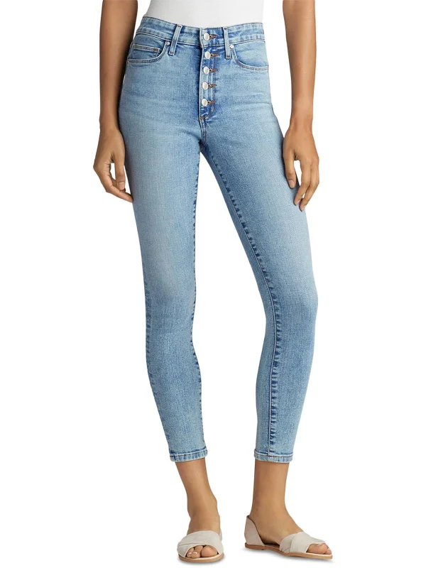 Womens Crop High Rise Skinny Jeans