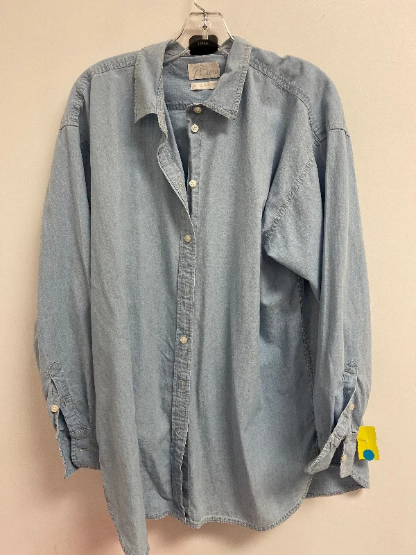 Top Long Sleeve By J. Crew In Blue, Size: Xl