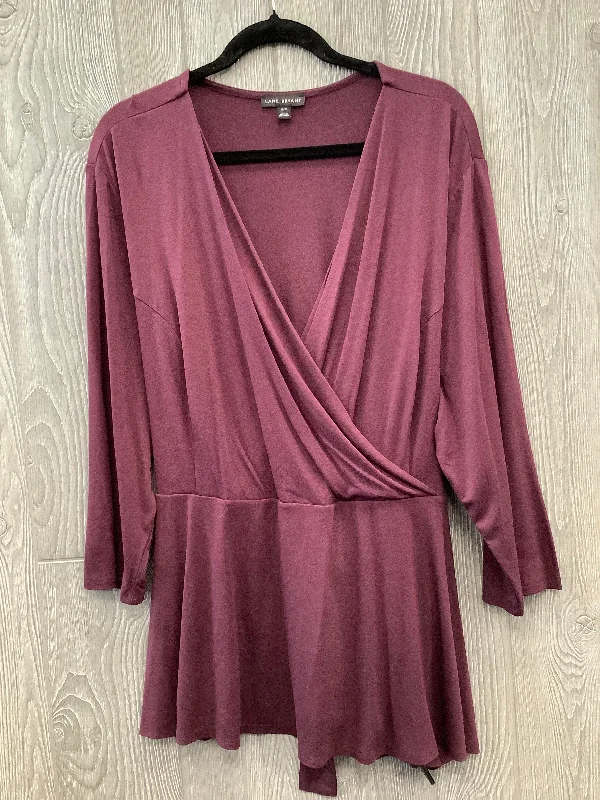 Top Long Sleeve By Lane Bryant In Purple, Size: 3x