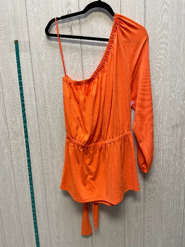 Top Long Sleeve By Michael By Michael Kors In Orange, Size: 2x