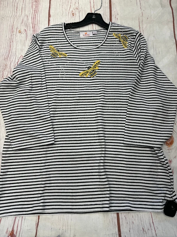 Top Long Sleeve By Quaker Factory In Striped Pattern, Size: Xl