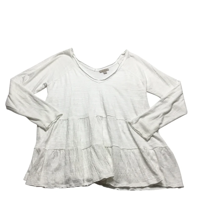 Tunic Long Sleeve By Wonderly In White, Size: Xl