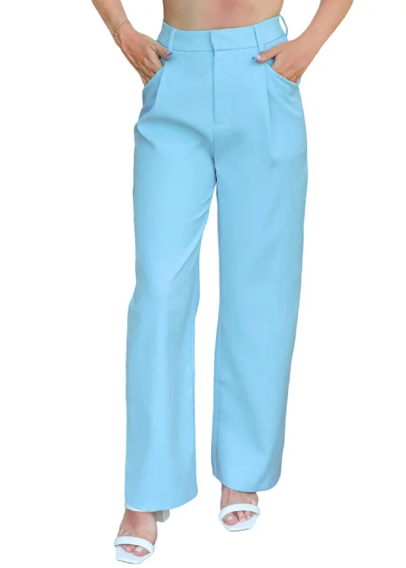 Classic Suit Trouser Pants In Ocean Blue